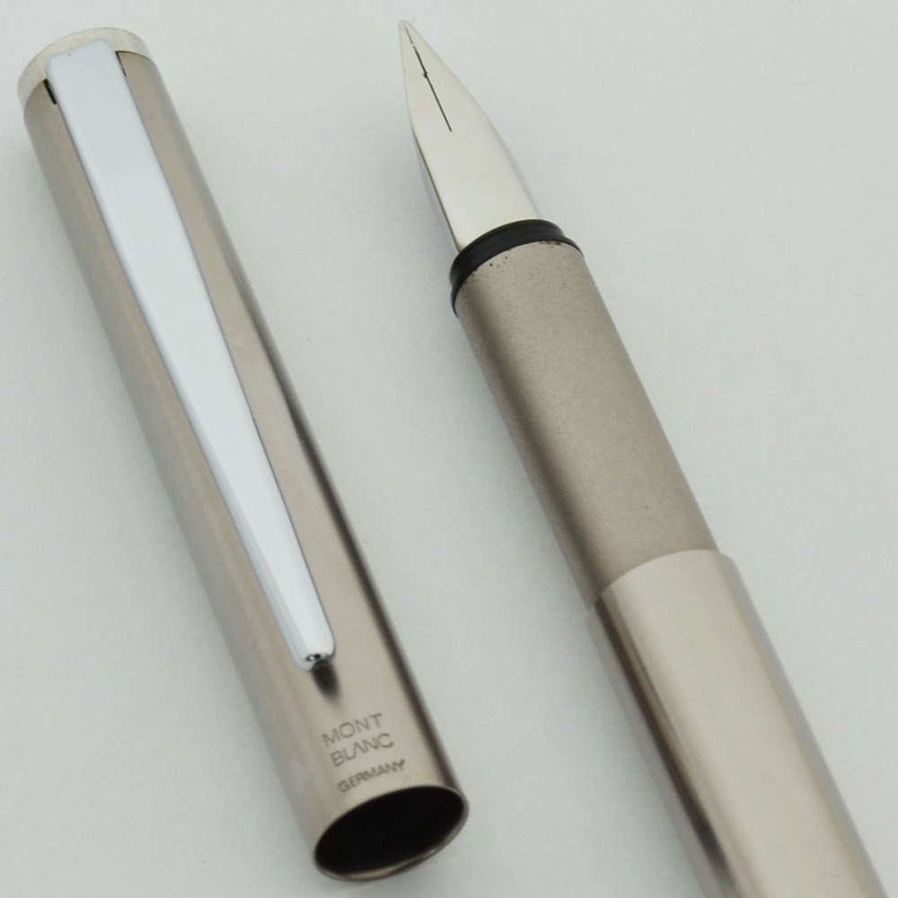 Montblanc Noblesse I Slim Line Fountain Pen - Brushed Steel